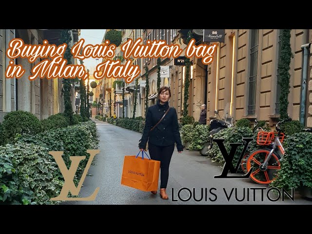 Buying a Louis Vuitton bag in Milan, Italy 