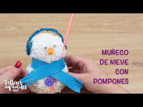 Video: Muñeco De Nieve De Pompones