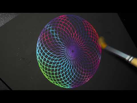 The best Spirograph on Dark-Rainbow paper ever seen. #spirograph #shortvideos #viral #subscribe