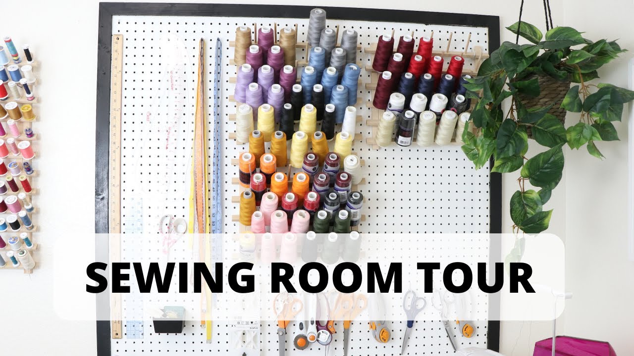 WELCOME TO MY SEWING ROOM TOUR! - YouTube