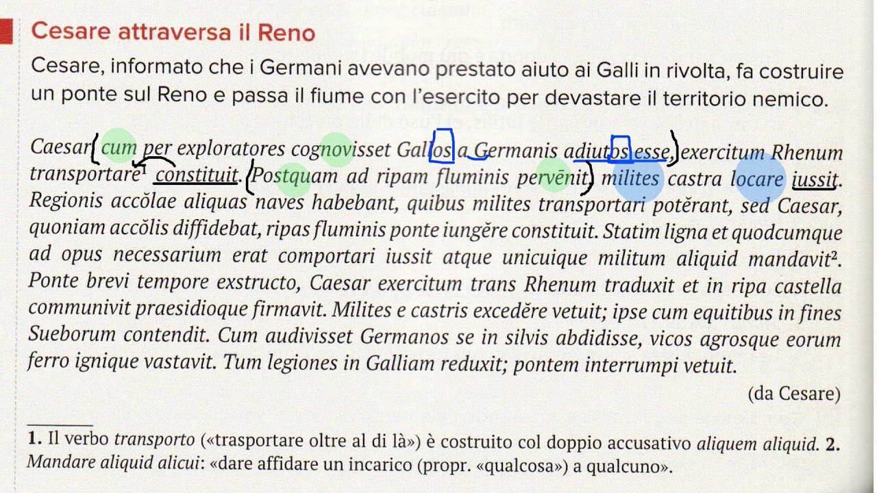 Cesare Attraversa Il Reno Versione Latino