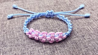 Daisy Chain Bracelet Tutorial | Simple Friendship Bracelet DIY | Making Bracelet with Paracord