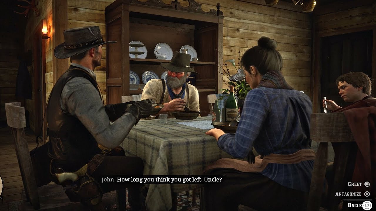 Red Dead Redemption 2 John Marston Family Dinner Scene YouTube