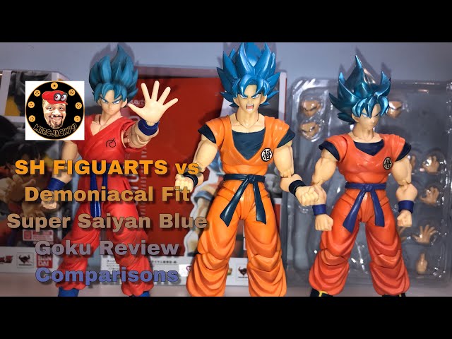 Sh Figuarts vs Demoniacal Fit Super Saiyan Blue Goku Review Comparisons 