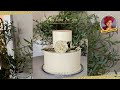 Simple Elegant Wedding Cake 🍃 Smooth Buttercream / Sharp Edges 🍰 Cakes with Lorelie