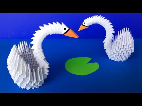 Origami Schwan Basteln Mit Papier Origami Tiere Falten