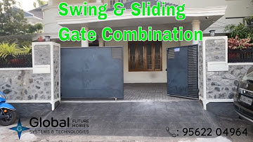 Combination of Swing & Sliding Gate Automation at Pallimukku, Kollam | Automatic Gate | 📞9562204964