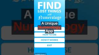Find Lost Things With Numerology - Promo screenshot 1