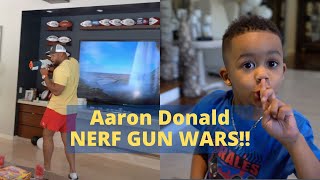 FAMILY NERF GUN WARS + PRIVATE JET TRIP | AARON DONALD