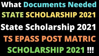 What Documents Needed For State Scholarship {PostMatric} 2021, How To Apply State Scholarship 2021