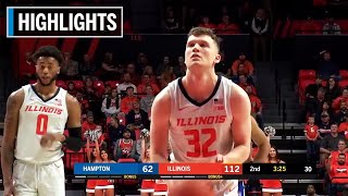 Highlights: Cockburn Scores 20 Points in Win | Hampton at Illinois | Nov. 23, 2019