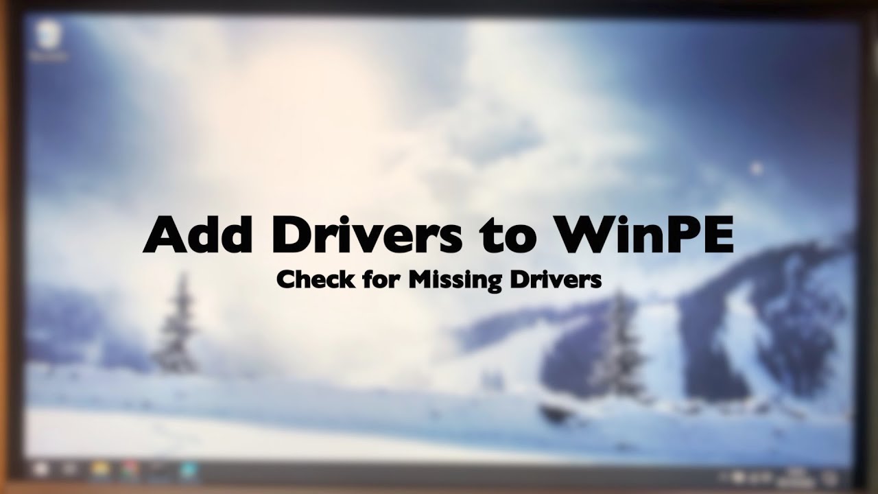 Part4 wiping and imaging computers check for missing drivers in winpe
