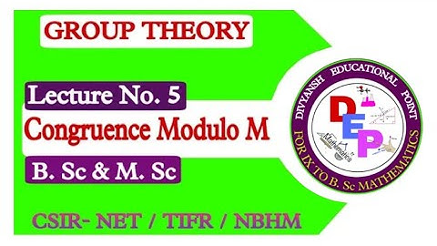 Congruence Modulo- m CSIR- NET