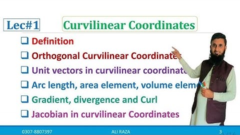 Curvilinear coordinates Lec#1 Introduction