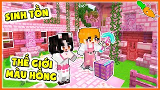 Kamui Thử Thách Sinh Tồn Trong Thế Giới Minecraft MÀU HỒNG 🌸🌺