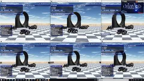 OrionX3D Multiplayer Test 4 + Newton Dynamics - Simple Raycast Vehicle.