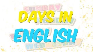 Days in English (İngilizce Günler)