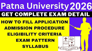 PATNA University 2026 Notification (Out), Application, Dates, Eligibility, Syllabus, Pattern