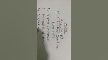 MSc(Zoo) Sem - 1st, CC-4 Practical Question