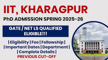 IIT Kharagpur PhD Admission Spring Semester 2025-26 | Apply Now! | The Researchist