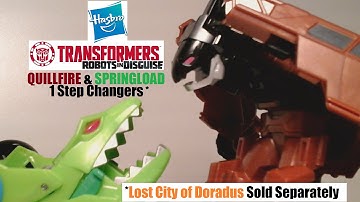 Fu-Reviews: Hasbro Transformers Robots In Disguise Quillfire & Springload One Step Changers