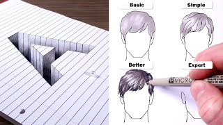 How to Draw - Easy Hair Art & Illusions