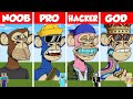 JUSTIN BIEBER BORED APE STATUE HOUSE NFT BUILD CHALLENGE - MINECRAFT NOOB VS PRO - Animation