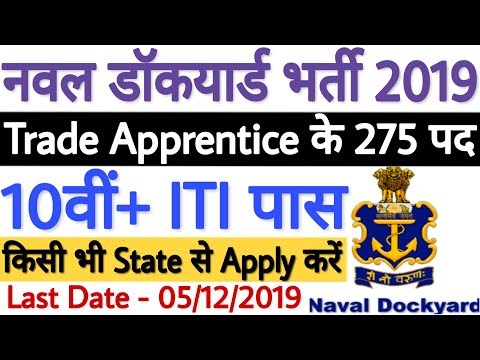 Naval Dockyard Visakhapatnam Recruitment 2019 | Naval Dockyard Apprentice Vacancy 2019 | No Fee