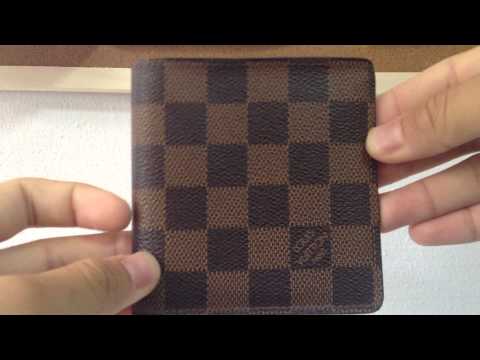 Louis Vuitton Daumier Ebene Credit Card Wallet Brown