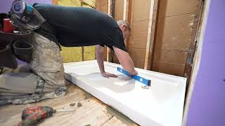 How to Install a Shower Pan Base | PLAN LEARN BUILD