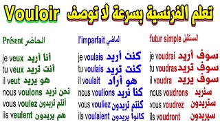 تعلم إستخدام الأفعال الفرنسية للتحدث بإحترافية فعل Vouloir في الحاضر والماضي والمستقبل + أمثلة كثيرة