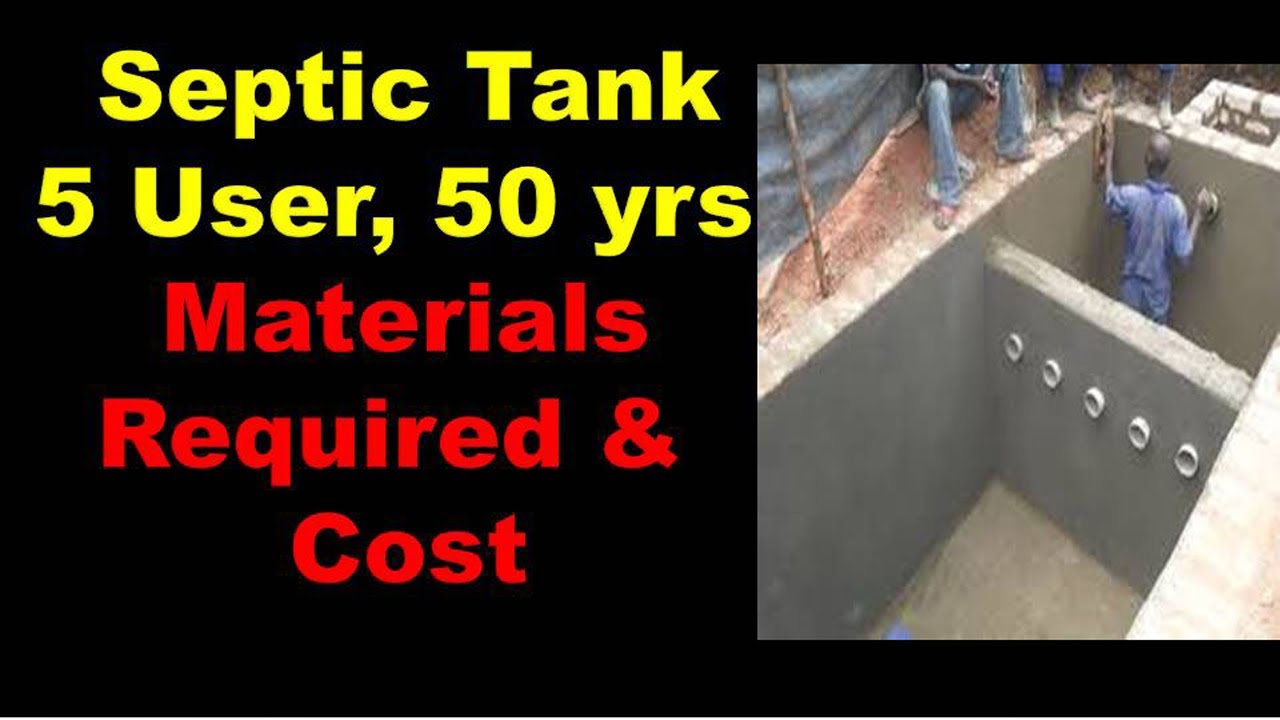 Cost of Septic Tank Analysis of Materials & Cost YouTube