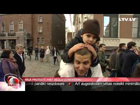 Rīgā protestē pret bēgļu uzņemšanu