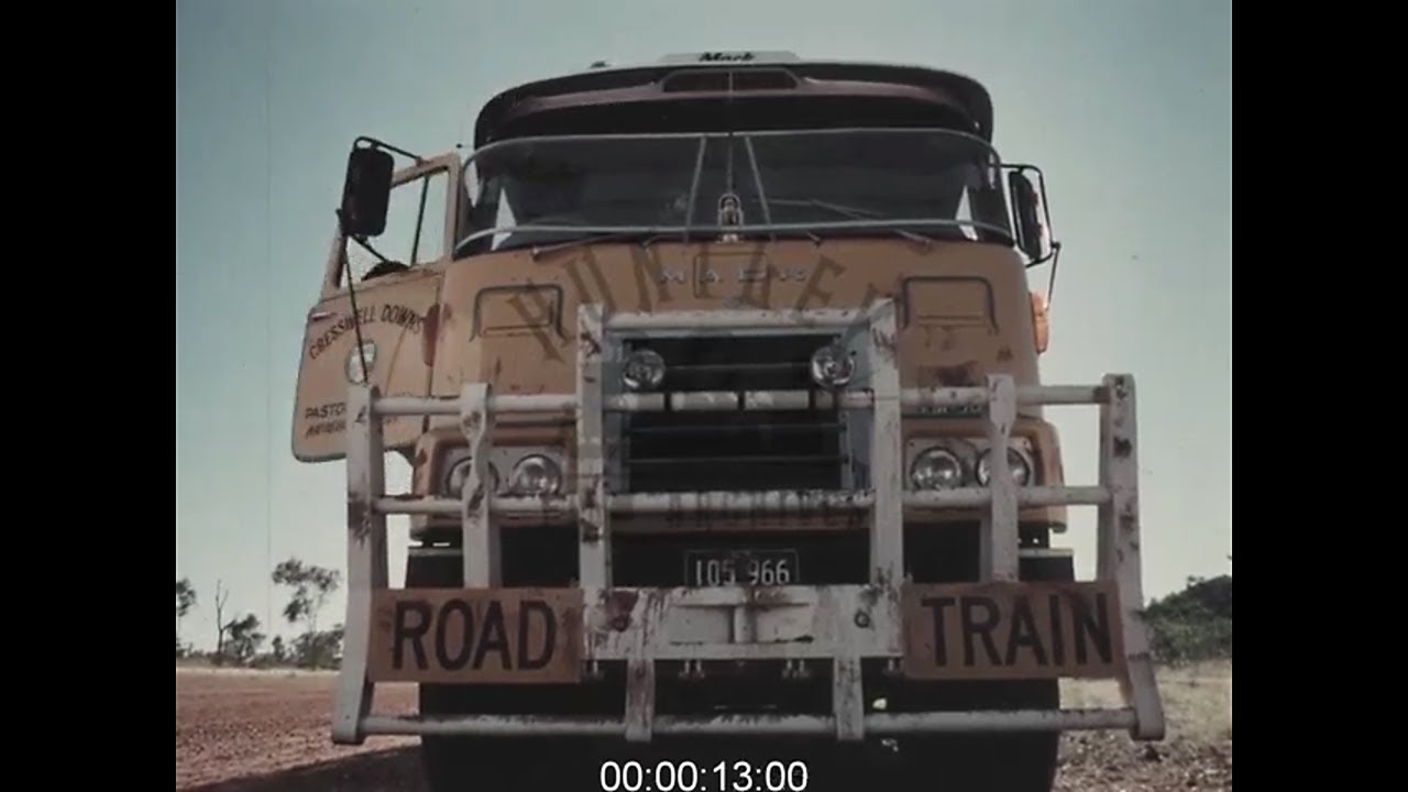 Advert in Australian Outback for Motor Oil, 1970s - Film 1093549