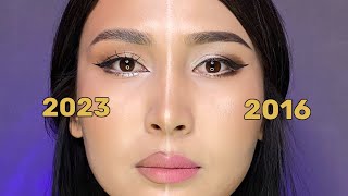 Тойға баратын макияж 2023 vs 2016 #макияждлясебя #makeuptransformation #макияж #makeup