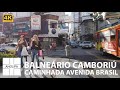 Balneário Camboriú 【4K 60fps】caminhando pela avenida brasil - Comércios em BC