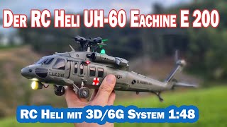 Rc Helikopter Orsky Uh-60 Eachine E200 2.4G 6Ch 3D6G System 147 Scale Flybarless - Nice Scale