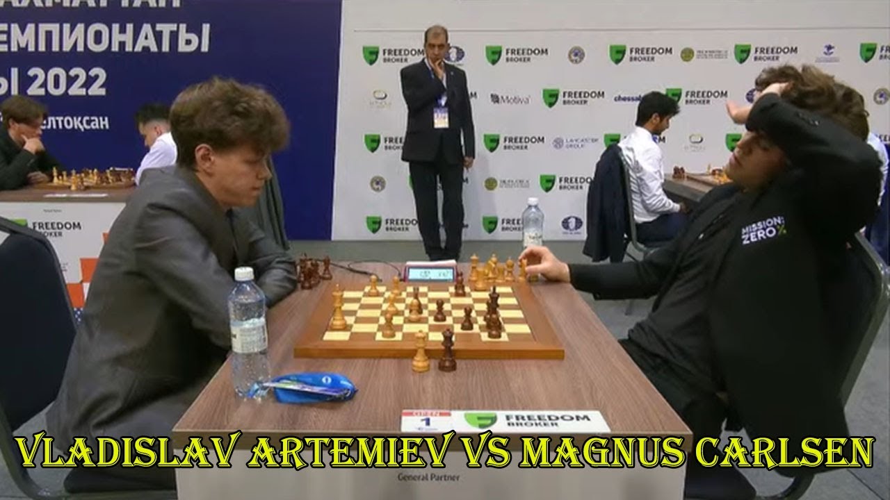 chess24 - Vladislav Artemiev holds a draw against Magnus Carlsen and leads  after Day 1 of the A Group of the Chessable Masters! There's one day to go,  with Grischuk and Harikrishna