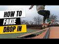 How to fakie drop in on roller skates  trick tutorial