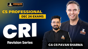 CS Professional | CRI Revision Series - CH 17 Resolution Strategy | CA CS Pavan Sharma | June 25