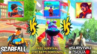 Scarfall Vs Free Survival Fire Battleground Vs Survival Squad Competition | Gameplay Testing screenshot 4