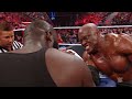 Bobby lashley wins the arm wrestling challenge against omos