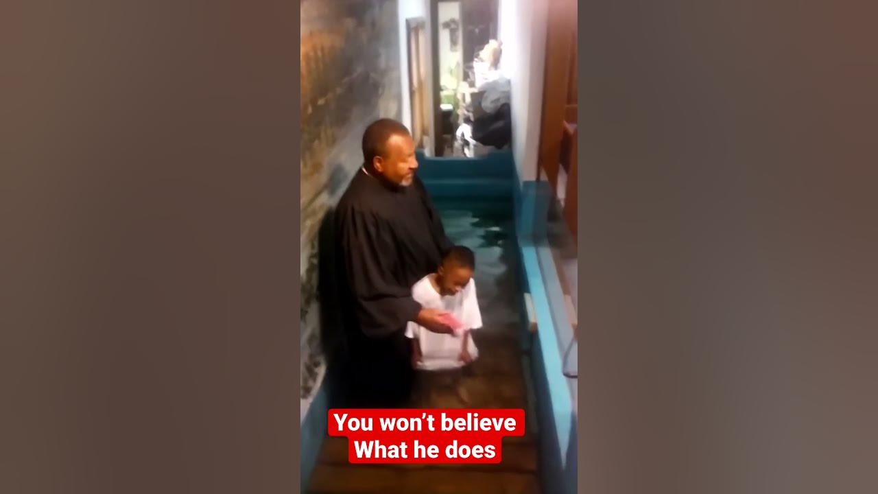 Little boy baptizes himself!! 😂🤪 baptism christian jesus heaven 