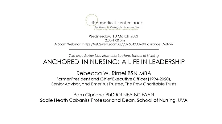 Anchored In Nursing: A Life In Leadership March 10...