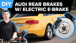 Audi B8 S4 Rear Brake Replacement DIY  Brake Rotors & Pads (Audi S4, S5, & SQ5)
