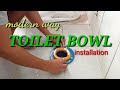 how to install toilet bowl(modern method)/paano magkabit ng inodoro