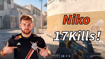 niko Highlights Faceit Dust2 POV 17Kills | CS2 niko POV