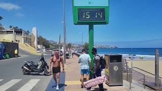 PLAYA DEL INGLES. Wonderful SUMMER Day at Anexo II & Atlantic Beach Club. May 2024. GRAN CANARIA