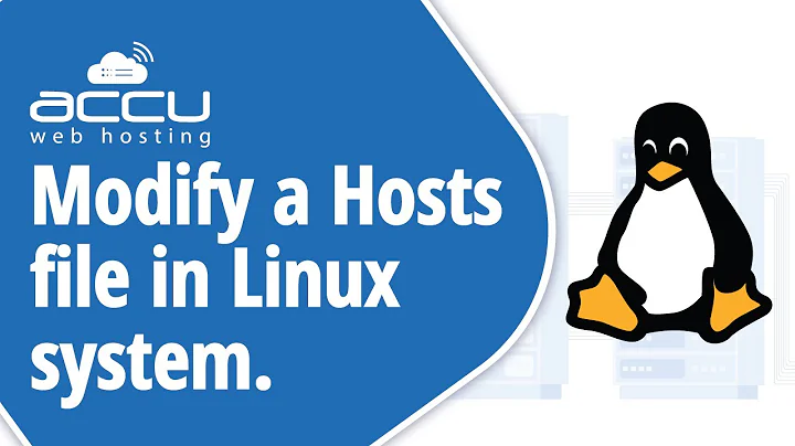 How to modify a hosts file in linux system?