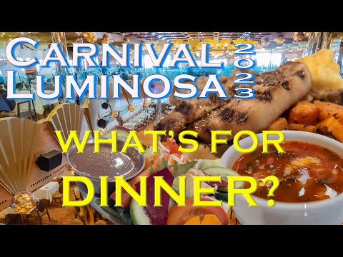 Carnival Luminosa Dinner for 7 Nights - Delicious food, menus, dining room fun and chocolate! Video Thumbnail